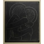 *Gill (Eric, 1882-1940). Divine Lovers I, 1922, wood engraving, image size 90 x 75 mm (3.5 x 3 ins),
