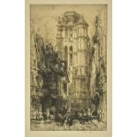 *Fitton (Hedley, 1859-1929). The Bell Tower, St. Etienne, Beauvais, 1910 & Tour de l'Horloge,
