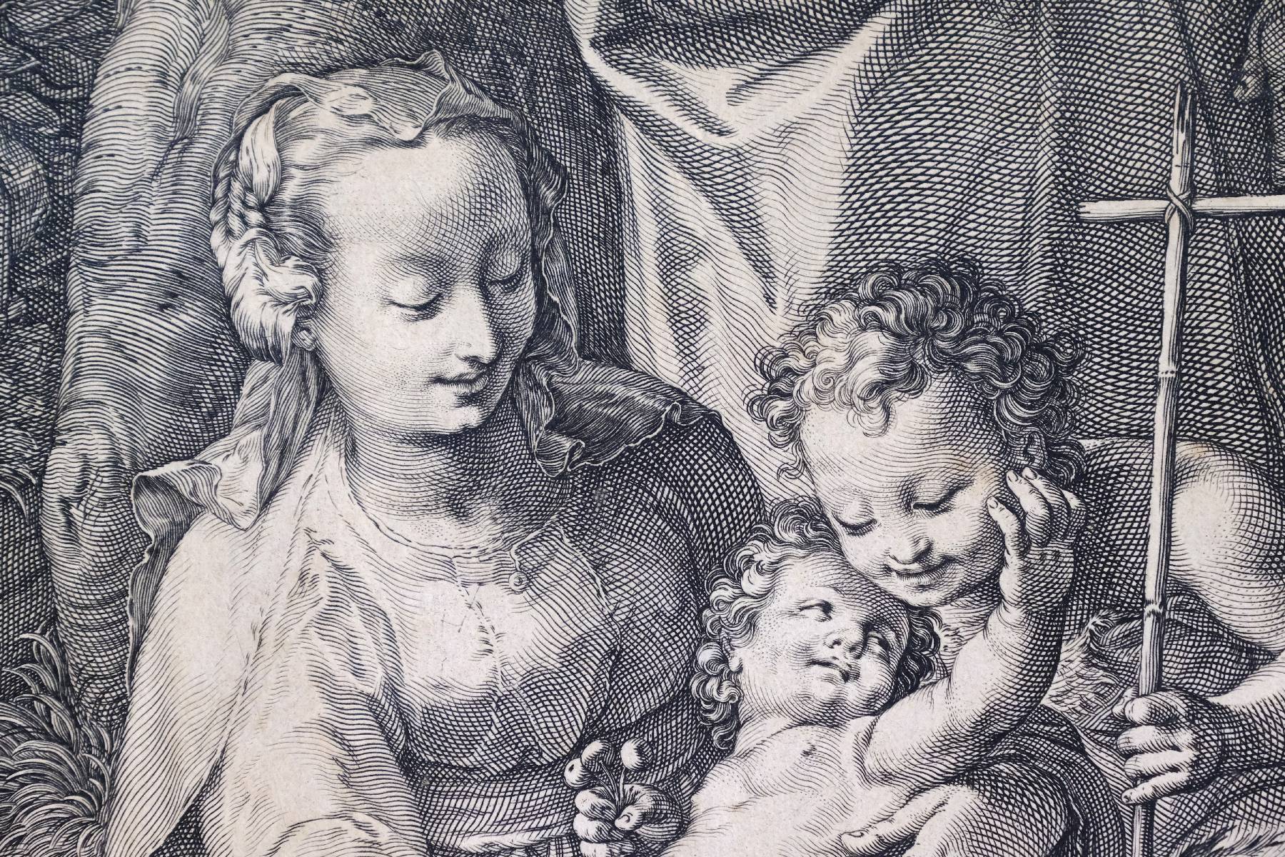 *Goltzius (Hendrik, 1558-1617). The Holy Family with Saint John, after Federico Barocci, 1593, - Image 5 of 5