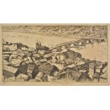 *Beaumont (Leonard, 1891-1986). Spanish Townscape, etching, signed and numbered 30/75, framed and