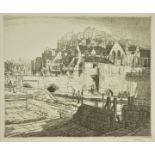 *Griggs (Frederick Landseer, 1876-1938). The Quay, 1916, etching on antique laid paper, the third