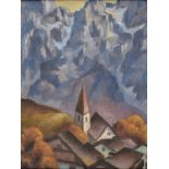 *AR Gurschner (Herbert, 1901-1975). Tiroler Kirche, oil on canvas, 41 x 30.5 cm (16 x 12 ins),