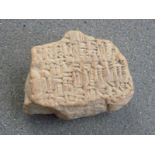*Antiquity. Section of a Babylonian cuneiform tablet, 5cm long (1)
