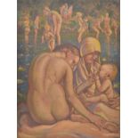 *Art Deco. Bathers, oil on canvas, 102.5 x 77 cm (40.5 x 30.25 ins) (1)