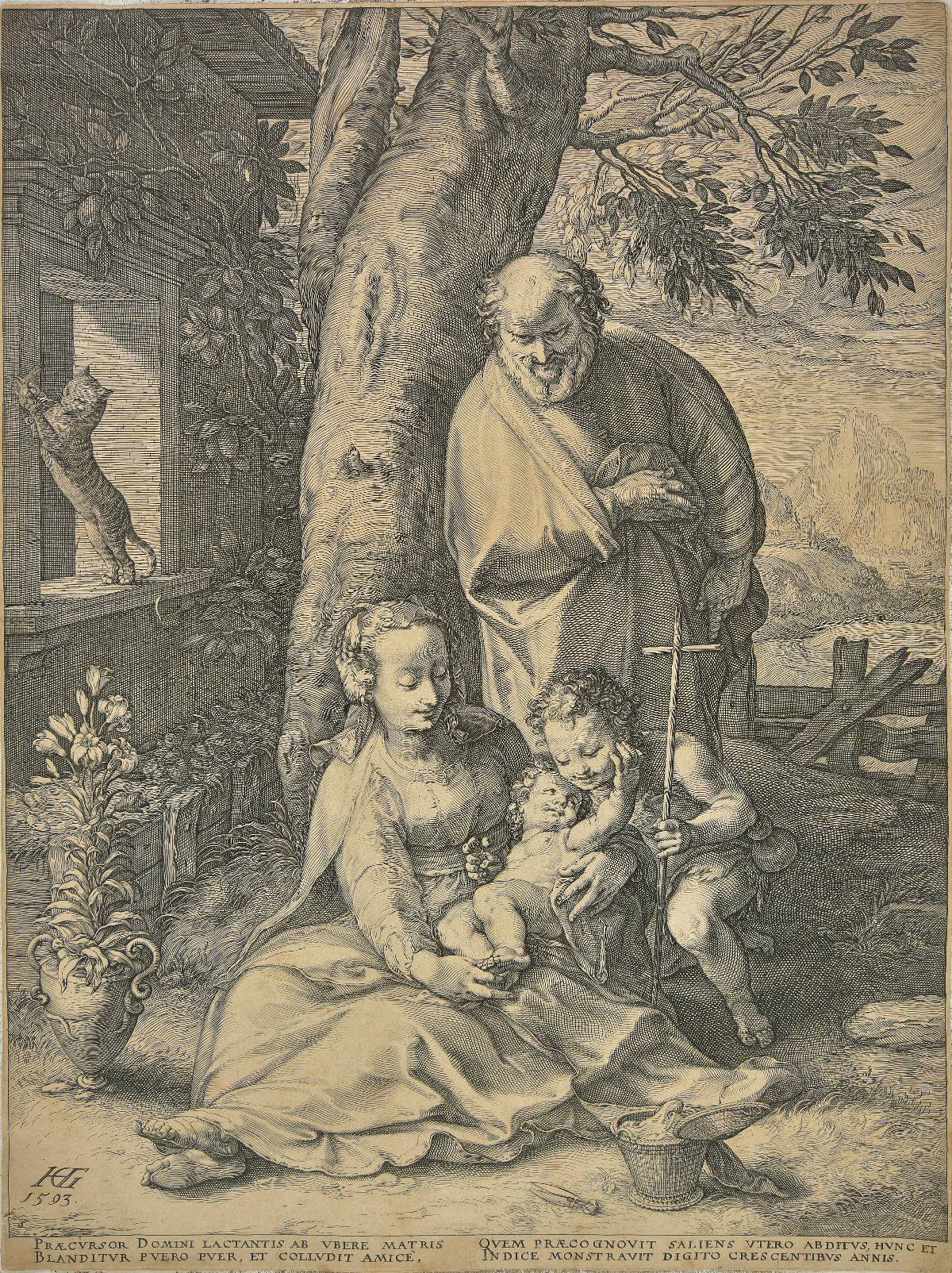 *Goltzius (Hendrik, 1558-1617). The Holy Family with Saint John, after Federico Barocci, 1593,