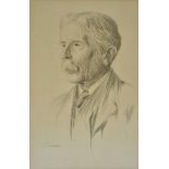 *Lessore (Frederic, 1879-1951). Portrait of James Bonar (1852-1941), Scottish economist, 1914, black
