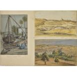 Egypt, Cyprus & Sudan. Album of original watercolours and pencil sketches, 1885, 15 watercolours and