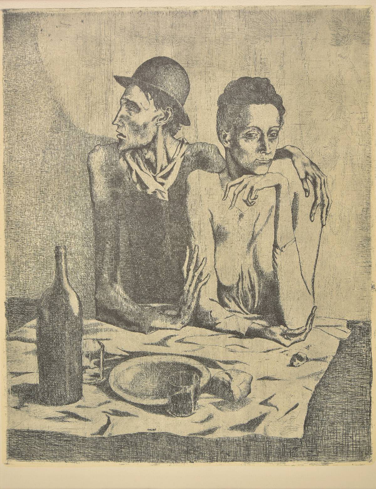 *Picasso (Pablo, 1881-1973). The Frugal Repast, 1913 [but later], photolithographic reproduction