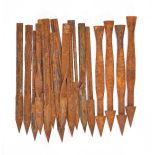 *Royal Flying Corps. WWI Flechette aerial darts, comprising 14 similar and 4 thicker examples, all