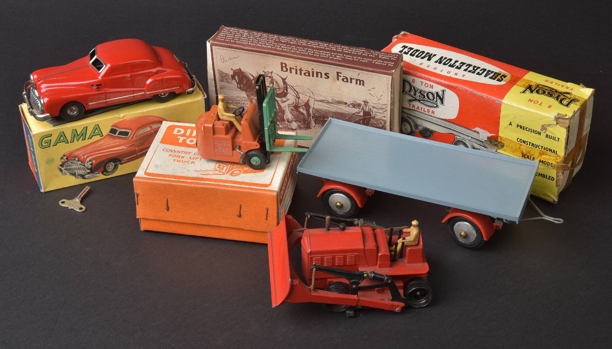 *Shackleton Model. 8 Ton Trailer, Smoke Grey, with original card box, together with Dinky Toys