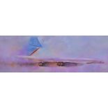 *Aynscomb-Harris (Martin John, 1937-2016). Concorde, large scale oil on board, showing Concorde in