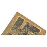 *Luftwaffe. A section of a tail fin, in North African campaign colours, the aluminium panel with a