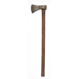 *Royal Flying Corps. Scarce WWI Mac vehicle axe, the large iron head stamped 'MAC', the wooden