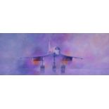 *Aynscomb-Harris (Martin John, 1937-2016). Concorde, large scale oil on board, showing Concorde on a