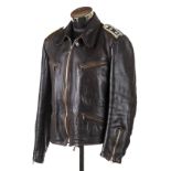 *Flying Jacket. WWII Luftwaffe private purchase leather flying jacket, with 'swing' zippers, Ober