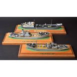 *Model Ships. A collection of 7 scratch built model ships, comprising, H.M.S. Northern Wave 1941,