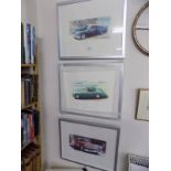 *Mackenzie (John, 20th century). Artist Proof, colour lithographs of American cars, comprising