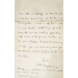 *Keynes (John Maynard, 1882-1946). Autograph letter signed, 'J.M. Keynes', 6 Harvey Road, Cambridge,