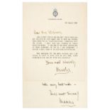 *Charles (Prince of Wales, born 1948). Typed letter signed, 'Charles', Highgrove House, 6 August