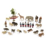 *Toy animals. A collection of toy animals, late Victorian, eighteen painted composite animals,