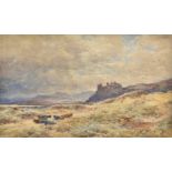 *Syer (John, 1815-1885). Harlech Castle, with cows resting and distant view of Snowdon, watercolour,