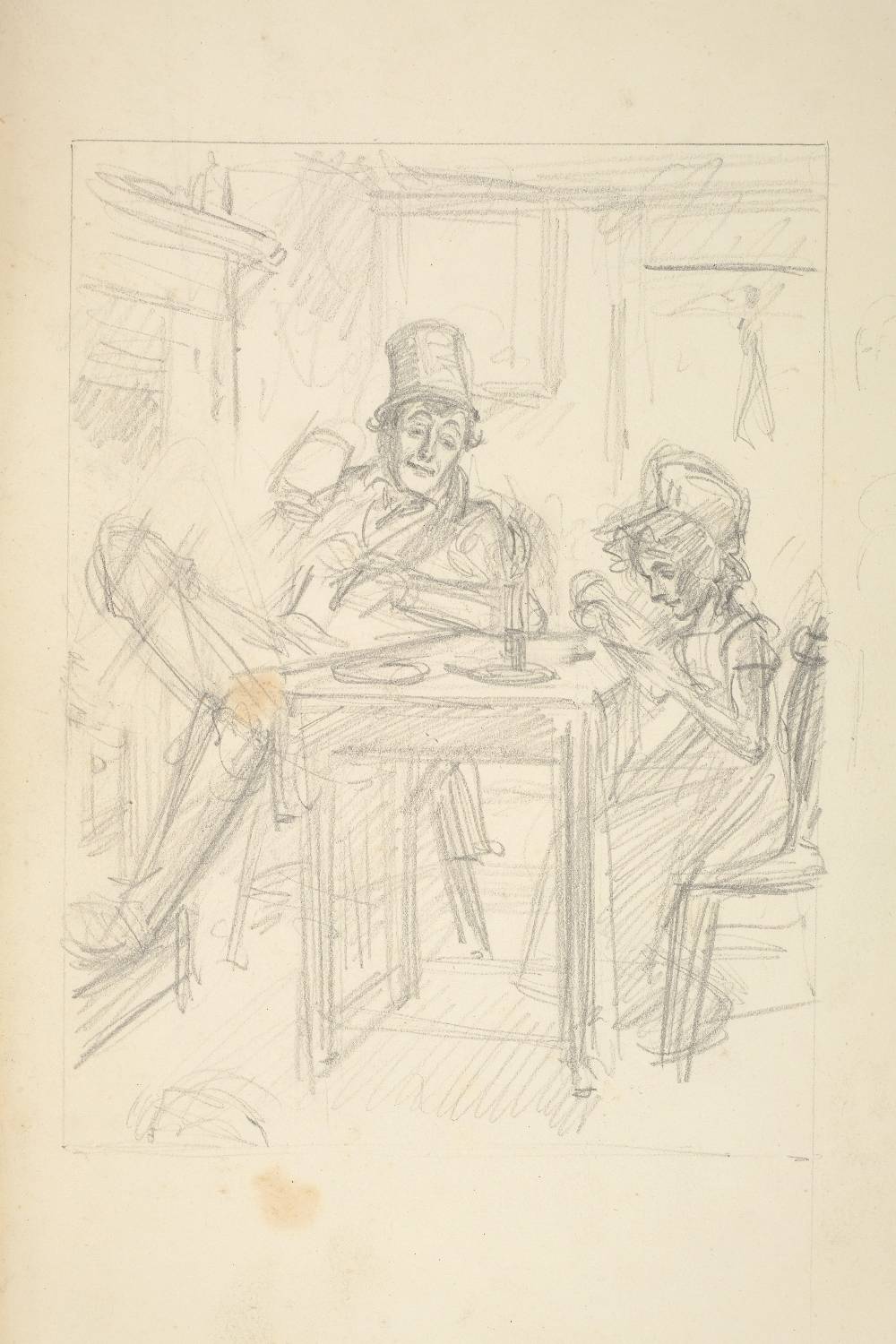*Brock (Charles Edmund, 1870-1938). 'Who can have sent them?', 1904, pencil, pen & ink, and - Image 2 of 8