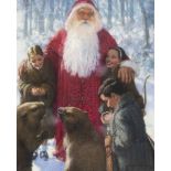 *Birmingham (Christian, 1970-). Father Christmas with Lucy, Susan, Peter, and Mr. & Mrs. Beaver,