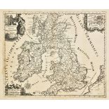 British Isles. A collection of ten maps, mostly 18th century, engraved maps including six with