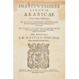 Martelotto (Francisco ). Institutiones linguae arabicae, 1st edition, Rome: Stephanus Paulinus,