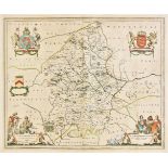 Staffordshire, Derbyshire & Northamptonshire. A mixed collection of fourteen county maps, 17th -