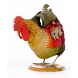 *Steiff. An early felt cockerel, Germany, circa 1905, wood wool rooster,