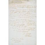*Schliemann (Heinrich ). Autograph letter signed to Julius Rühm, Athens, 2 January 1890, single