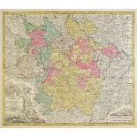 France & Belgium. Lotter (Tobias Conrad), Mappa geographica in qua Ducatus Lotharingiae et