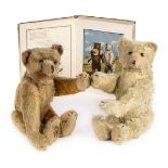 *Steiff. A pair of rod bears, Germany, circa 1904, together two mohair teddy bears, one white and