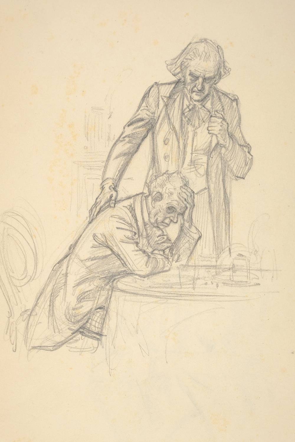 *Brock (Charles Edmund, 1870-1938). 'Who can have sent them?', 1904, pencil, pen & ink, and - Image 5 of 8