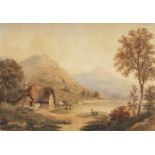 *Copley Fielding (Anthony Vandyke, 1787-1855). Mountainous Welsh Landscape, 1812, watercolour on