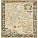 *Oxfordshire. Plot (Robert), The Map of Oxfordshire, [1677], hand coloured engraved map,