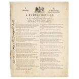 McGonagall (William Topaz, 1825-1902). Three signed poetry broadsides, circa 1900, titled 'A