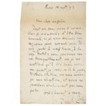 *Zola (Emile, 1840-1902). Autograph letter signed, 'Emile Zola', Paris, 18 September 1893, to a