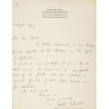 *Sitwell (Edith, 1887-1964). A group of six autograph letters signed, 'Edith Sitwell', Renishaw