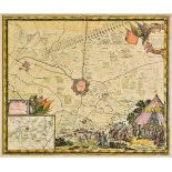 Military maps. De Pontault (Sebastien), Plan de la ville de Bourbour en Flandre assieg‚ par l'arm‚