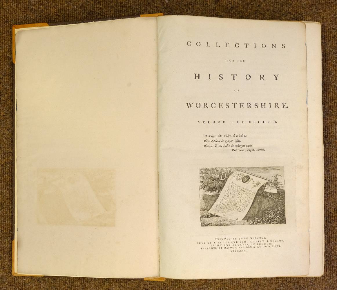 Nash (Treadway Russell). Collections for the History of Worcestershire, 2 volumes, 1st edition, - Image 11 of 13