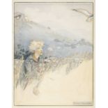 *Appleton (Honor C., 1879-1951). So, the fairy, is a white bird, Toby said to himself, watercolour