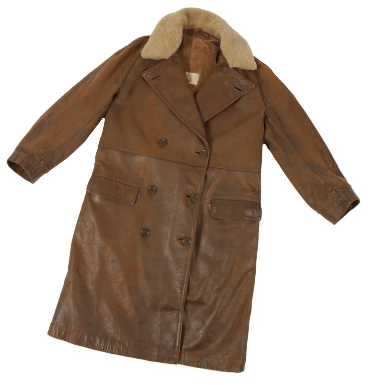 AN AIR FORCE LEATHER OVERCOAT