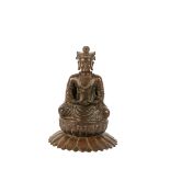 BRONZE FIGURE OF A BUDDHA, SWAT VALLEY, 13TH CENTURY OR EARLIER