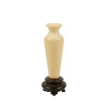 IVORY FLOWER VASE, QING DYNASTY, 18TH CENTURY