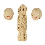 CARVED BONE RITUAL OBJECT, TIBET, 19TH CENTURY