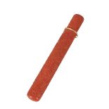 FINE JAPANESE RED LACQUER PIPE CASE, EDO PERIOD