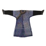 BLUE KESI 'DRAGON' ROBE, EARLY 20TH CENTURY