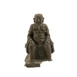 BRONZE FIGURE, MING DYNASTY, 17TH CENTURY